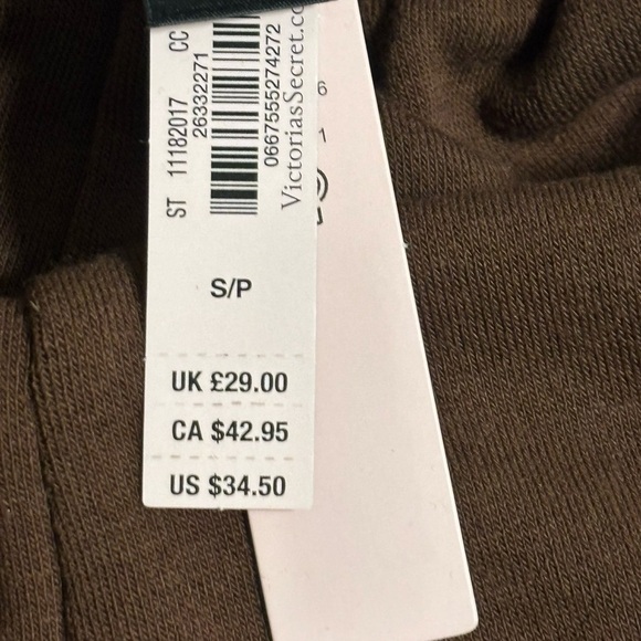 Victoria’s Secret new tag brown fleece lounge shorts Size Small - Picture 3 of 8